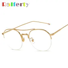 Ralferty больших размеров Винтаж Для женщин Для мужчин золото очки рамки с прозрачными стеклами Ретро металлическая круглая оправа, очки для коррекции зрения в оправе Oculos 903