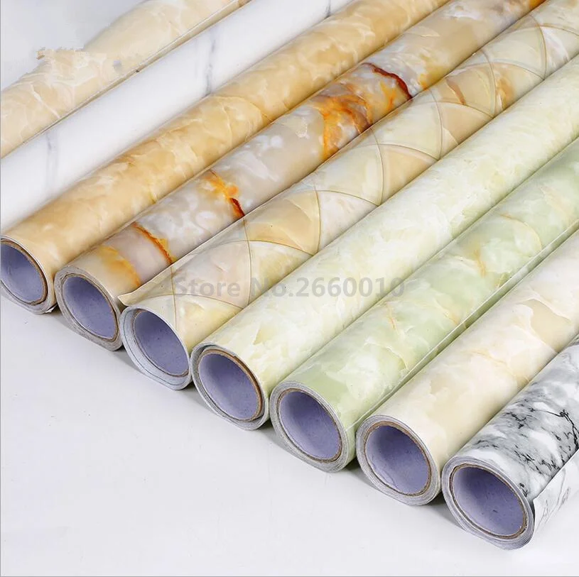3 متر pvc الذاتي لاصق خلفية الجدول الرخام للماء ملصقا ورقة المنزل مطبخ مجلس الوزراء درج الأثاث تجديد جديد