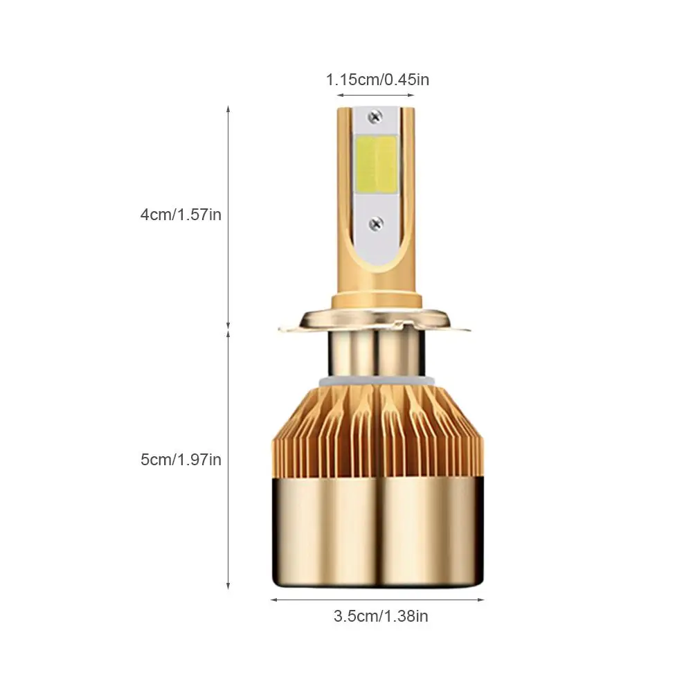 Автомобильный светодиодный комплект для передних фар, двойной цвет, температура, желтый, белый цвет, H4 H7 H13 H1 6000 K, холодный белый Светодиодный фонарь H7