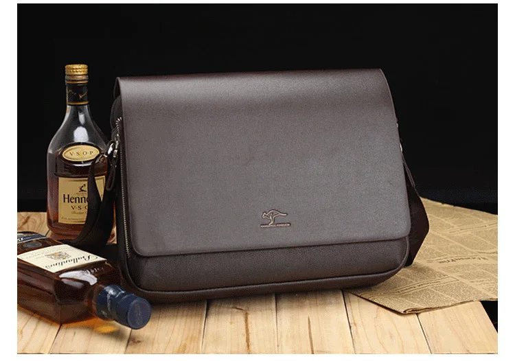 Дизайнерский бренд Kangaroo, Портфели Для мужчин мягкая кожаная сумка косметичка для путешествий, командировок Офисный Компьютерный