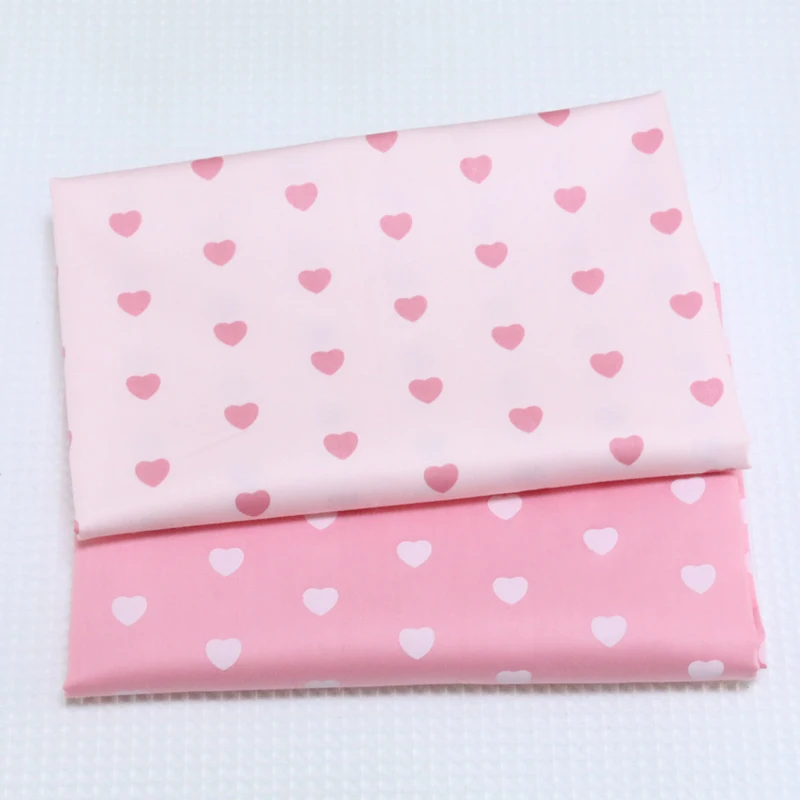 

Printed Heart Twill Cotton Fabric,Patchwork Cloth,DIY Sewing Quilting Fat Quarters Material For Baby&Child
