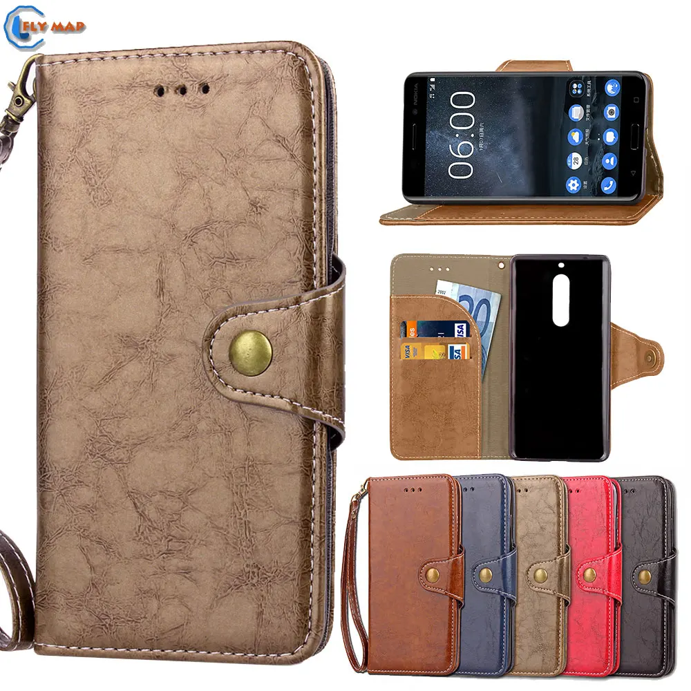 Case For Nokia 5 TA-1024 TA-1053 TA-1008 Wallet Shell Flip Phone PU Leather Capa Cover For Nokia5 TA 1024 1053 1008 Coque Box