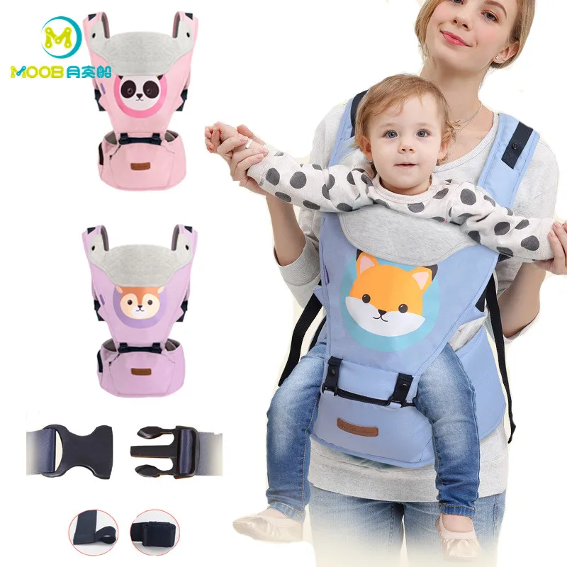 

Baby Hipseat Front and Back Newborn Sling Multifunction Breathable Infant Sling Backpack Adjustable Kids Wrap MOOB