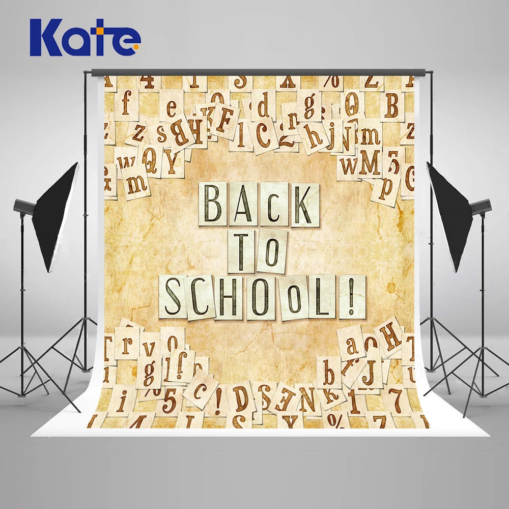 

Kate Back To School Coloring By Numbers Fotografie Achtergrond Washable Photocall Backdrop Letter Wood Backgrounds Photo Studio