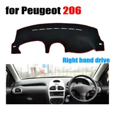 Приборной панели автомобиля охватывает мат для peugeot 206 все годы правым dashmat pad Даш крышка авто аксессуары приборной панели