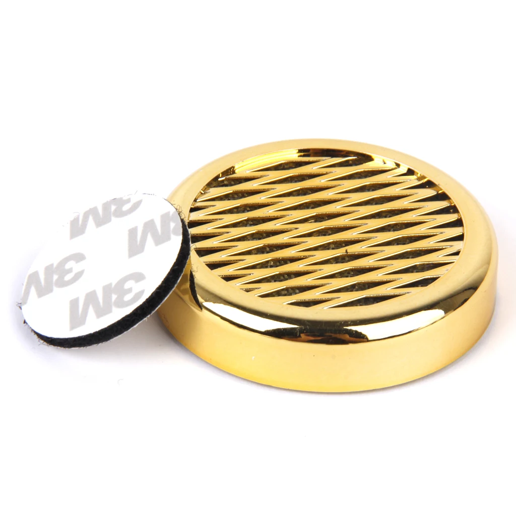 Gold Round Tobacco Cigar Humidifier W/ Sticker For Travel Case/Small Humidor