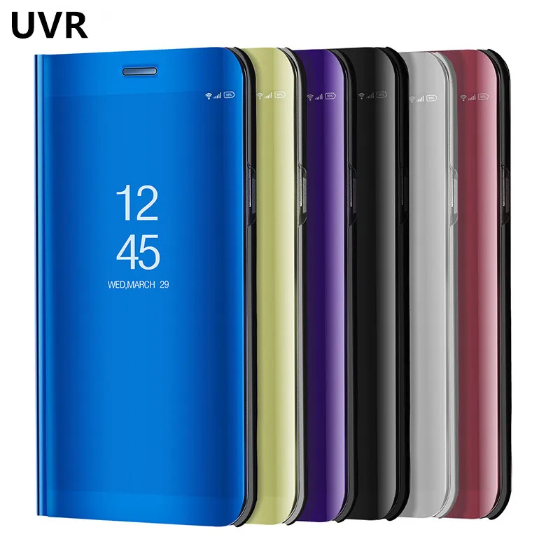 Умный прозрачный зеркальный чехол для Samsung Galaxy S8 S9 S6 Plus S7 Edge Note 5 8 J3 J5 J7 Neo Nxt Pro A3 A5 A7 A8