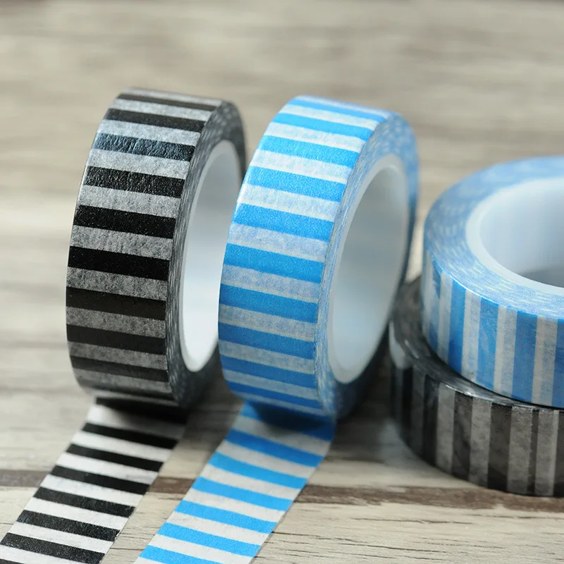Stripes 1.5cm x 10meters Washi Paper Masking Tapes Diary Deco DIY Tape