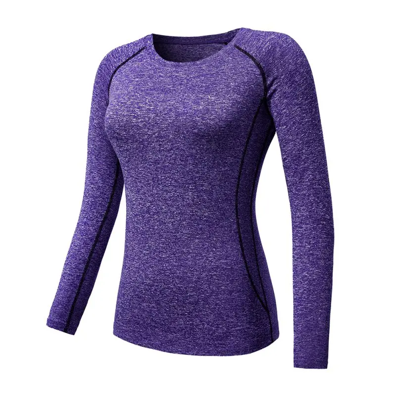 Women Jersey Fitness Yoga Tops Tees Quick Dry Long Sleeve Slim Fit Clothing Sports Wear Gym Female Sport Running Workout