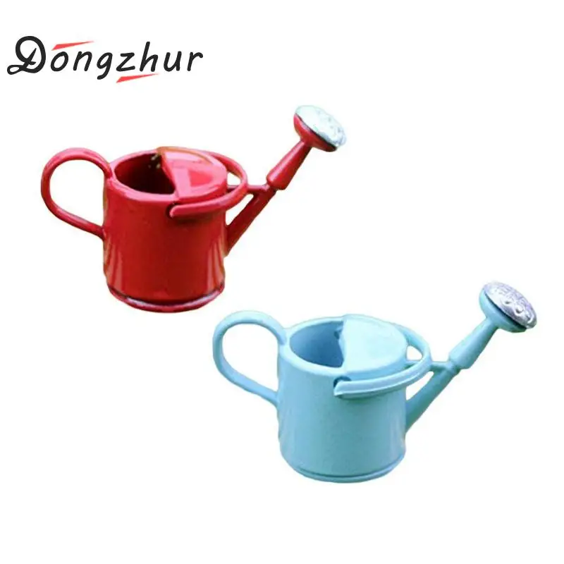 

Dongzhur Miniature Dollhouse Compact And Chic Mini Watering Can Model 4 Colors Mini Round Handle Garden Watering Can