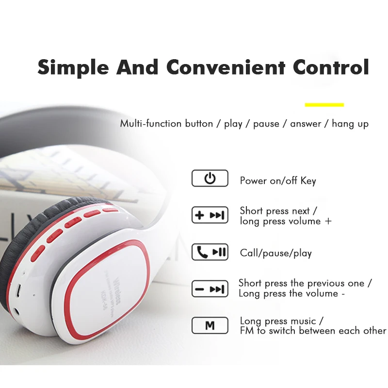 Noise canceling wireless headphone bluetooth 4.1 headphones wireless headphones bluetooth over ear headset sports mp3 tf sd card