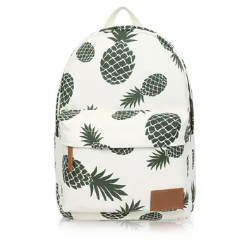 

Stylish Pineapples Printed Backpack Women Female Bagpack Casual Canvas School Backpack Bookbag For Girls Teenagers mochila