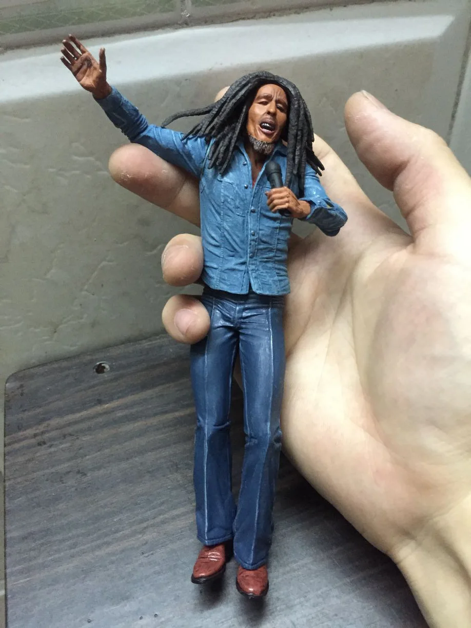 

7" PVC Bob Marley action figures Reggae music fans Collection reality doll
