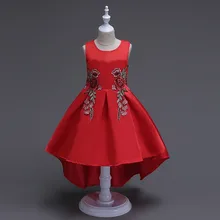 The new 2017 foreign trade embroidery high-grade evening gown Princess costume tutu gilrs dress new pattern girl princess foreign trade sleeping princess show serve thick dress mesh