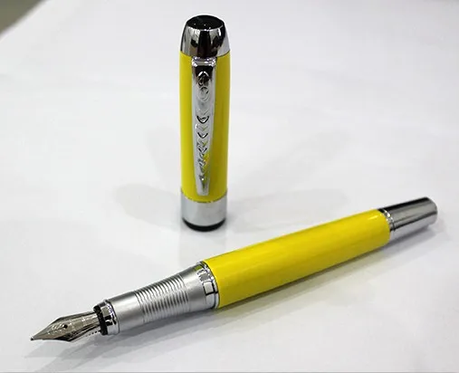 Топ продаж Серебряная перьевая ручка Jinhao 250 F Перо Серебряная отделка Съемный конвертер чернил - Цвет: H