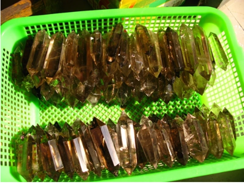 

1000g Natural smoky quartz Crystal Point Healing Cut Polished