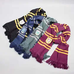190 см длина Харри Поттер шарфы для женщин Гриффиндор/Слизерин/Хаффлпафф/Ravenclaw шарф теплый костюмы косплея подарок на Хэллоуин