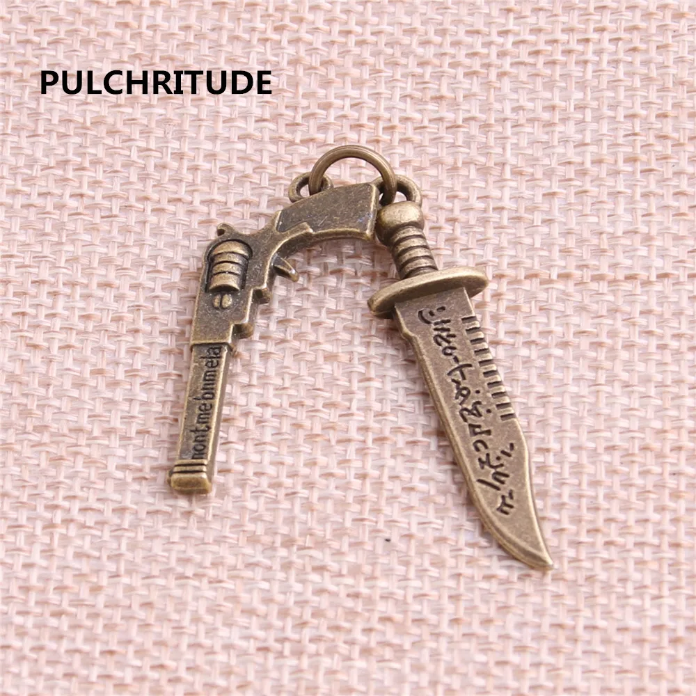 PULCHRITUDE 15sets/lot Zinc Alloy Antique Bronze Pendant Color Bracelet