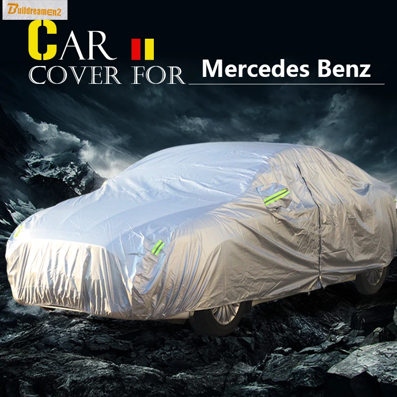 Buildreamen2 Full Car Cover Sun Snow Rain Scratch Resistant Waterproof For Mercedes Benz C160 C180 C200 C220 C230 C250 | Автомобили и