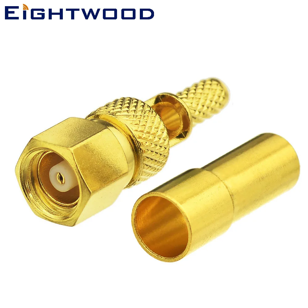 Eightwood 5 шт. SMC обжимные штекеры RF коаксиальный соединитель Адаптер для кабеля RG174