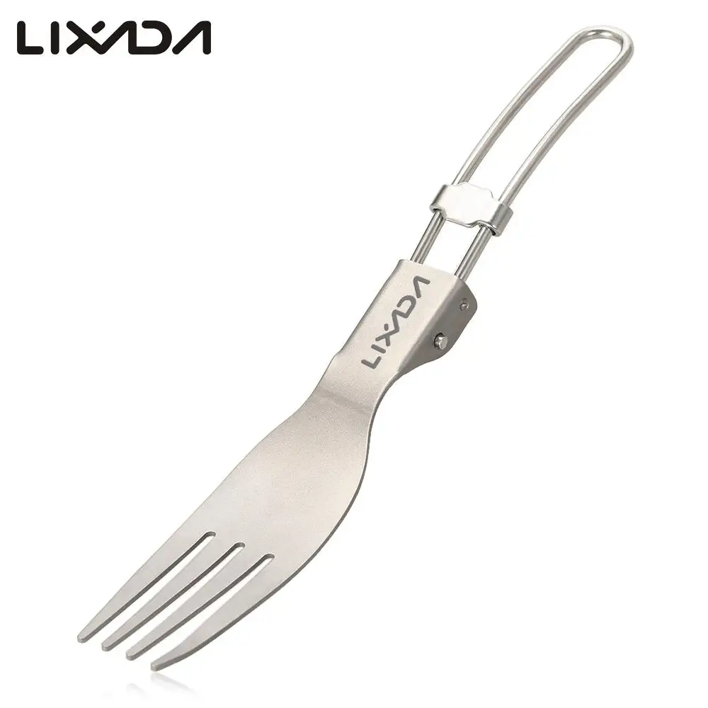 

Lixada Titanium Folding Fork Ultralight Outdoor Portable Dinner Fruit Fork Flatware Tableware for Camping Backpacking
