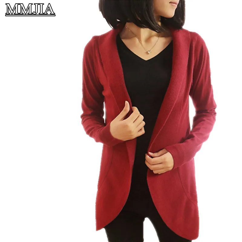 Women Long Sleeve Knitted Sweater 2016 Autumn Winter Fashion New Loose V-Neck Female Cardigan Casual Women's Outwear Clothing