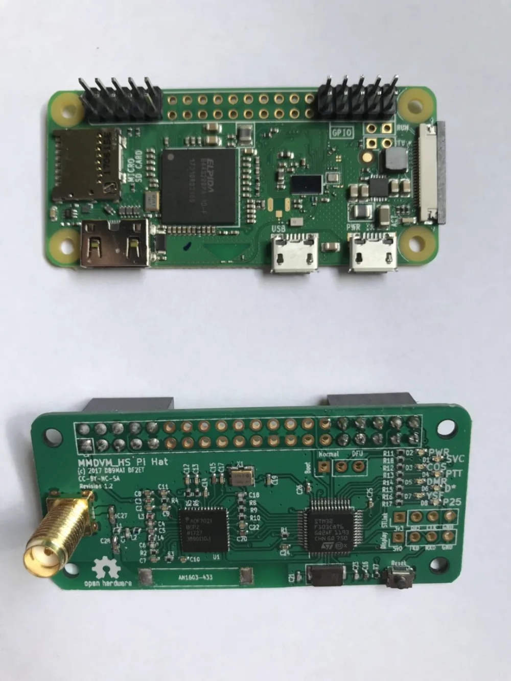 Assembled MMDVM hotspot Support P25 DMR YSF raspberry pi OLED Antenna CaseDS