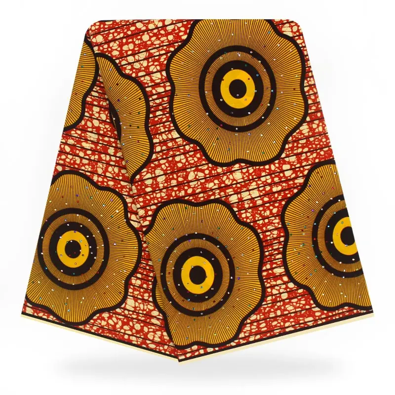 

Stone wax Ankara fabric high quality African print fabric African cotton 6 yards per lot cotton cloth material W181021