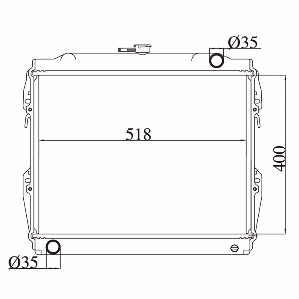 車のラジエーター,トヨタハイラックスyn85,yn90,rn85,rn90,rwd,ガソリン,2.4l,4シリンダー,75kw,22r,16400-35350,16400-71080,16400-71081  AliExpress