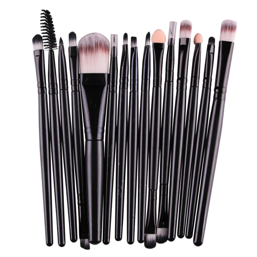 MAANGE Pro 15Pcs Makeup Brushes Set Eye Shadow Foundation Powder Eyeliner Eyelash Lip Make Up Brush Cosmetic Beauty Tool Kit Hot -