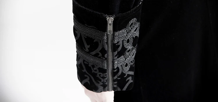 Панк рейв Готический элегантный стоячий воротник поддельный-из двух частей суд платье пальто панк Толстовка военный Косплей Женская куртка наряд
