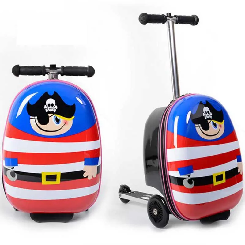 TRAVEL TALE kids scooter luggage lazy travel scooter rolling bag carry