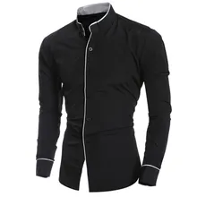 Деловая блузка Рубашки Модные мужские футболки в повседневном стиле sociais тонкая рубашка с длинными рукавами Мужская Топ Блузка мужская