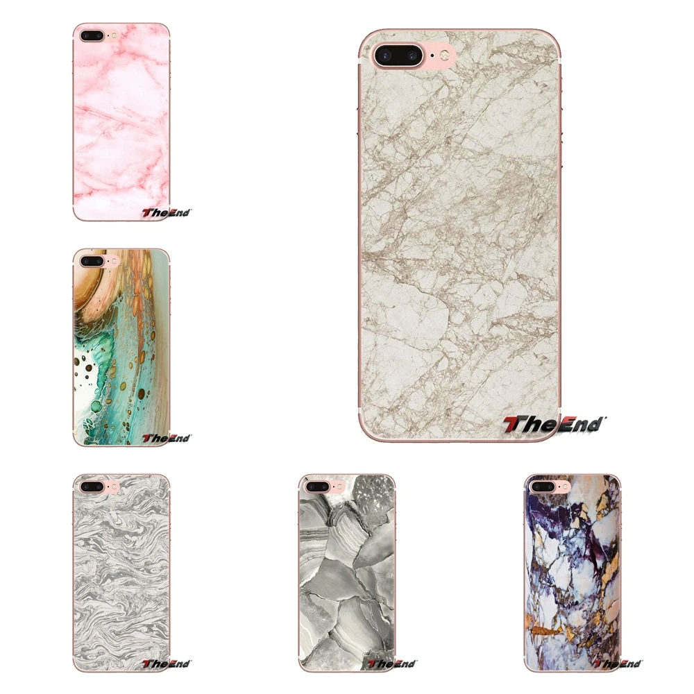 Для iPod Touch Apple iPhone 4 4S 5 5S SE 5C 6 6S 7 8 X XR XS Plus MAX белый черный мрамор текстура камень