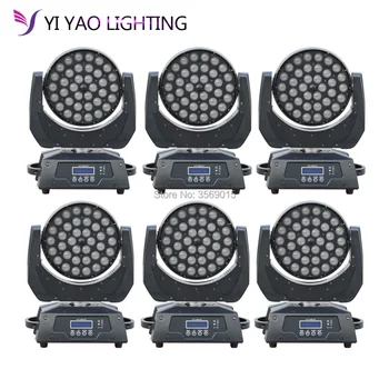 

6pcs/lot LED Moving Head Wash Light Zoom 36x12W RGBW Color DMX Stage Moving Heads