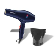 Kemei KM-8856 Бытовая Высокая мощность горячего и воздуходувка холодного воздуха темно-синий