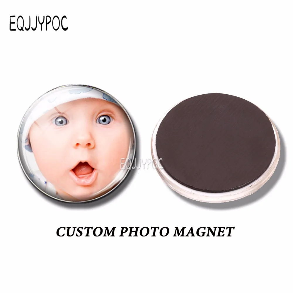 

Personal Custom 30 MM Fridge Magnet Customized Photo Glass Cabochon Magnetic Refrigerator Stickers Note Holder Home Decoration