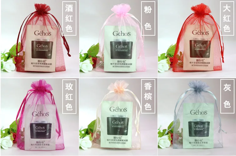 10pcs (9 Size) Gift Bag Jewelry Packaging Organza Bag Pouche Jewelry Packing Bag Birthday Party Decor Wedding Christmas Supplies