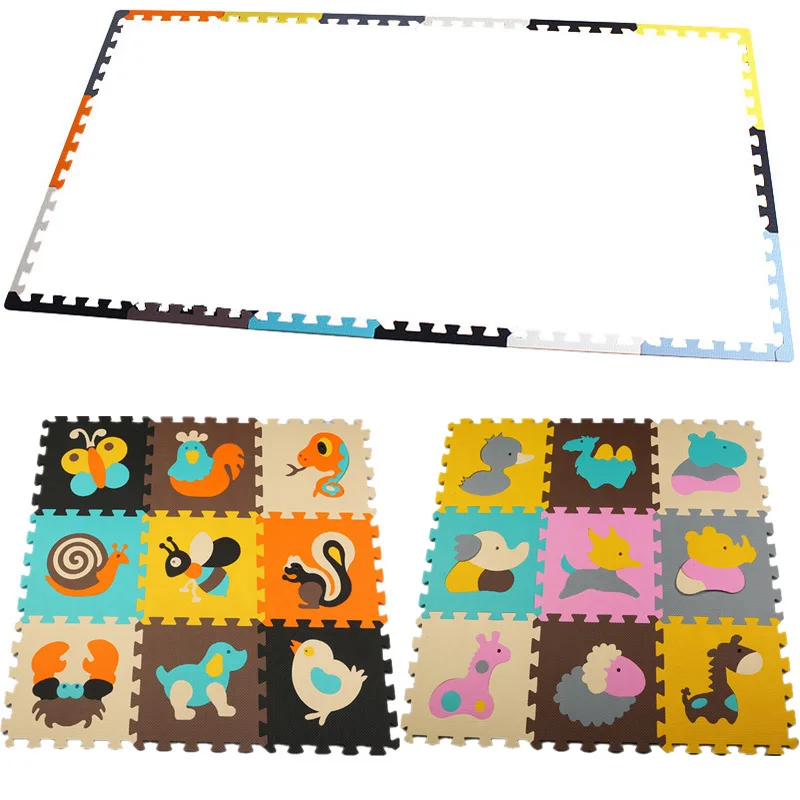 Hot Sale 30*30cm 18 pcs Baby Foam Puzzle Mats EVA Baby Play Floor Mats EVA Foam Mat For Infant Kids Jigsaw Game Pad Indoor mat - Цвет: P010016