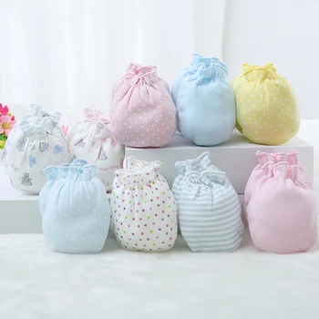 5 paia/set guanti di inverno del bambino 100% cotone tutte le stagioni morbido neonato guanti di sicurezza infantile del bambino delle ragazze dei ragazzi anti scratch mittens