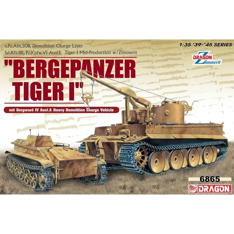 DRAGON 6865 1/35 &quotбергепанцер Тигр I&quot с грузоподъемностью боргварда IV набор моделей