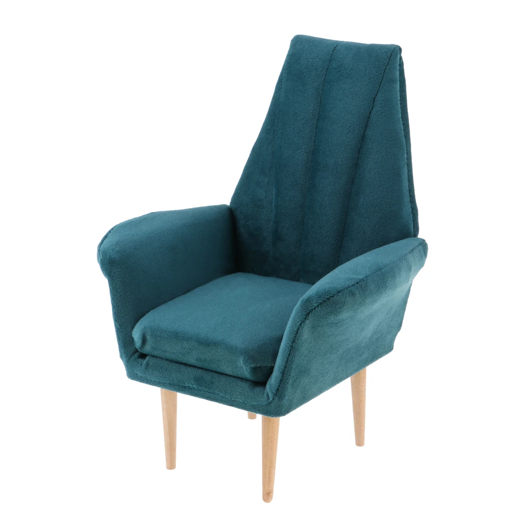 Miniature Dollhouse Single Sofa, 12inch Dolls Furniture Sofa Chair, 1:6 Scale