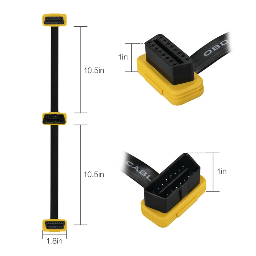 Автомобильный Кабель OBD2 AUTOOL 14 см 1 м 5 40 дюймов OBDII удлинители и разъемы для кабелей
