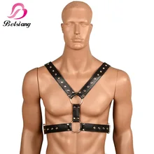 Sexy Bondage Harness Men Bdsm Leather Body Harness Belt Strap Bondage Restraints Lingerie Male Erotic Toys Sex Tools For Sale