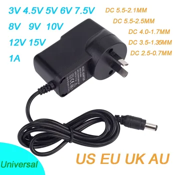 

1PCS AC 100V-240V Converter DC 3V 4.5V 5V 6V 7.5V 9V 12V 1A AU Plug LED Light Strip Power Adapter Supply Charger Multi Voltage