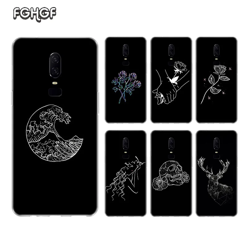 

Abstract Line Graphic Luxury Soft TPU Silicone Phone Back Case For OnePlus 7 Pro 5 5T 6T 6 3 3T Fundas Printed Cover Coque