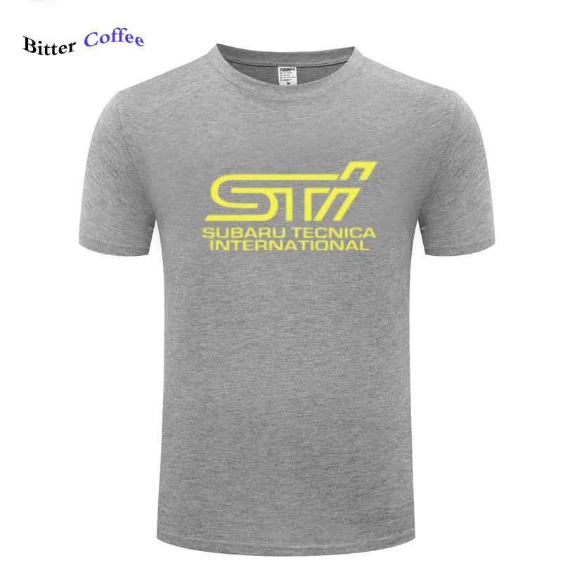 Новая мужская футболка с логотипом Subaru STI, Модная хлопковая брендовая одежда, летняя мужская футболка с коротким рукавом - Цвет: 2