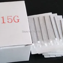 15 г Средства ухода за кожей пирсинг стерильные Вышивка Крестом Иглы питания 100 шт. для уха Нос пупка Соски