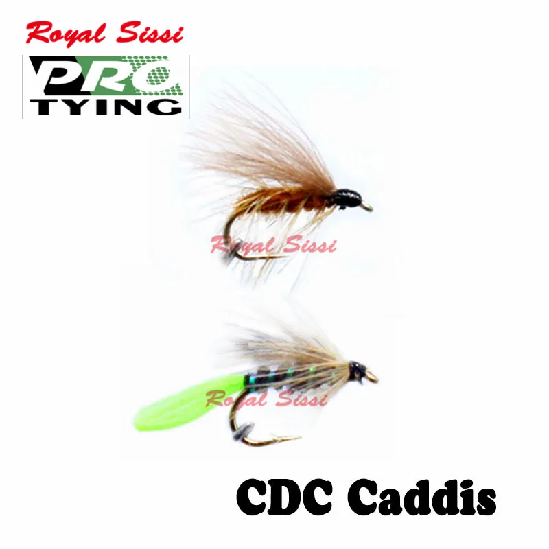 Королевская Sissi 2 варианта стилей 6 шт. 14 # CDC caddis nymphs мягкая коричная шкура hackle для