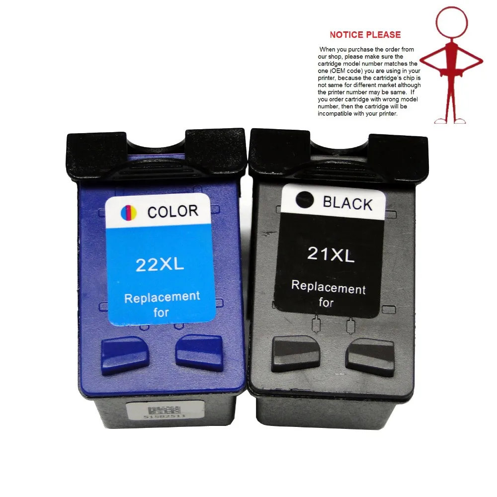 

For hp21 hp22 HP21XL HP22XL ink cartridge for hp D1560 D2330 D2345 D2360 D2430 D2445 D2460 D2468 Officejet 4300series printer